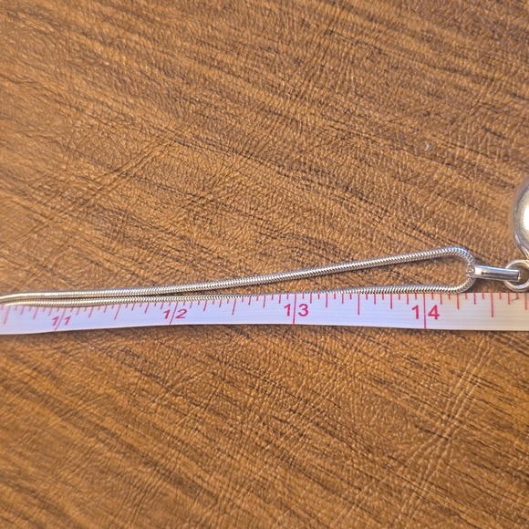 Silver Heart Locket Necklace - Picture 5 of 6